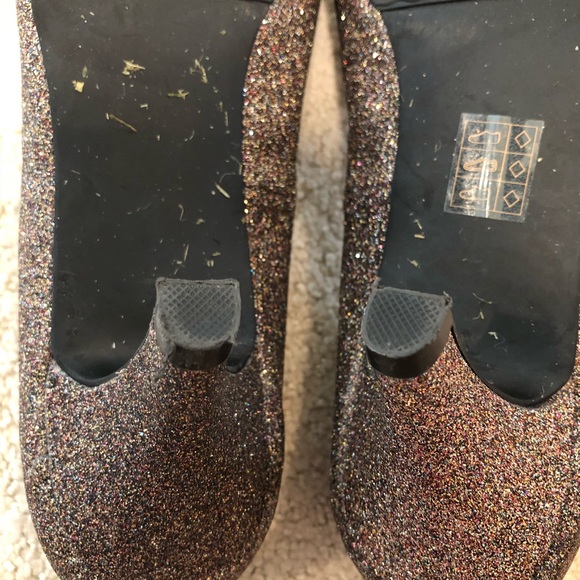 Call It Spring Brown Glitter 2inch Heels - Picture 5 of 6